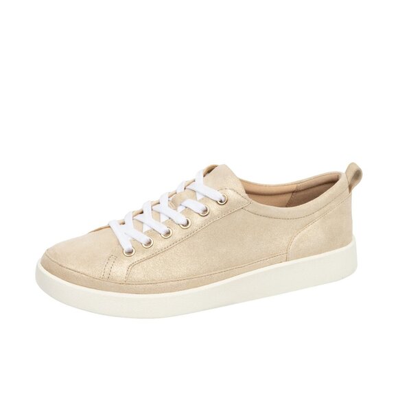 NEW VIONIC Wide Leather Winny Comfort Sneakers in gold for women 1125 4t2 - Picture 2 of 6